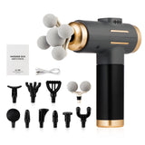11 IN 1 Powerful Electric Massage Gun 99 Levels Adjustable High-Frequency Vibration Fascia Gun for Sports Body Massage