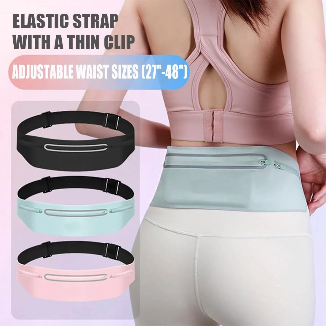 New Sports Waist Pack Fanny Pack Wallet Adjustable Men Women Running Pouch Belt Portable Phone Holder Gym Bum Bag