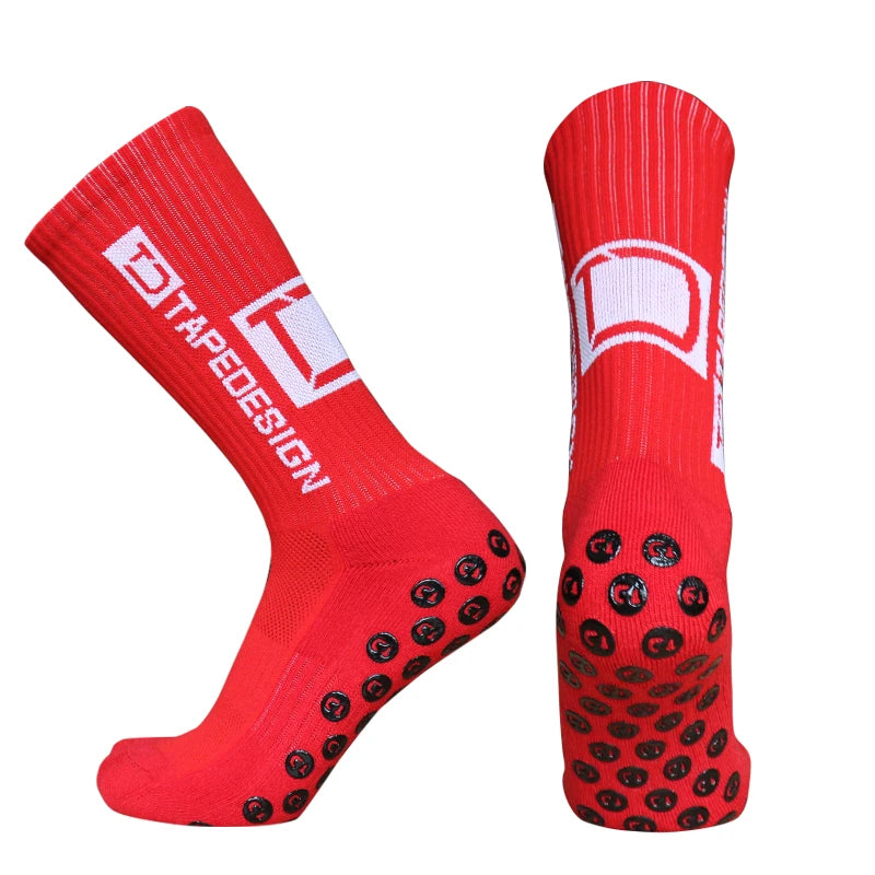 tapedesign football socks Round Silicone Suction Cup Grip Anti Slip Soccer Socks Sports Men Women Baseball Rugby Sock