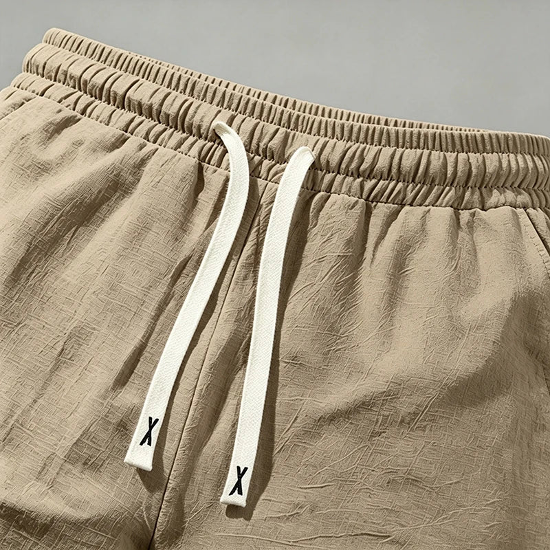 Men Linen Drawstring Waist Shorts Regular Fit Beach Resort Travel Daily Outdoor Vacation Casual Summer Walk Short Pants