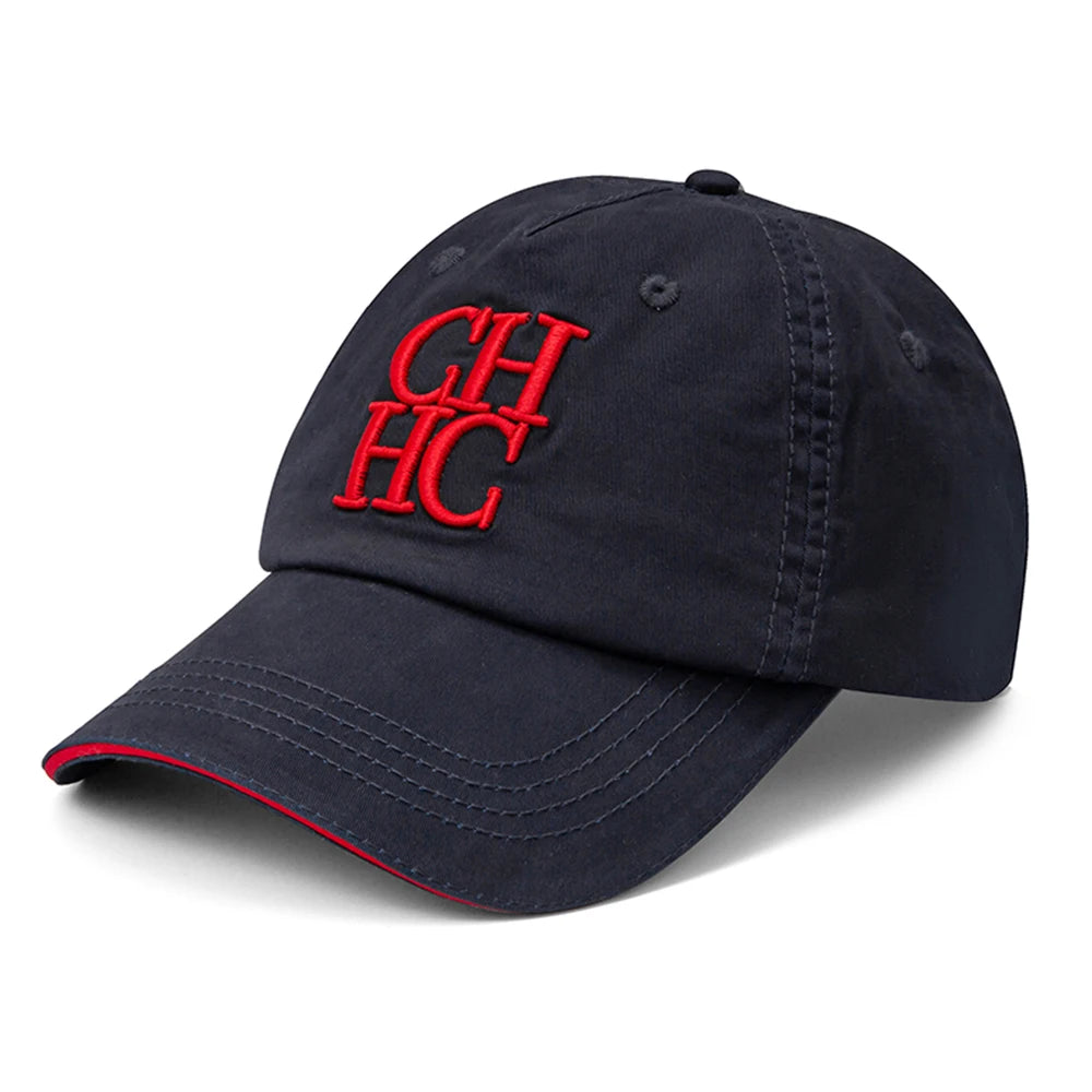 CH Embroidered Baseball Cap Casual Cotton Dad Hat Adjustable Breathable Sun Hat For Outdoor Sports