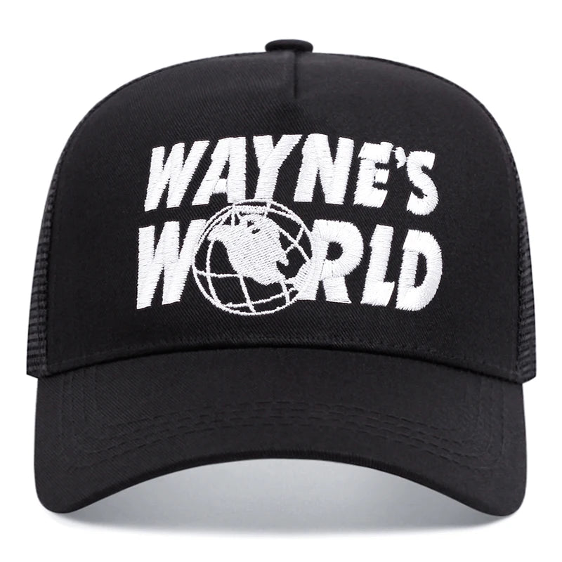 Wayne's World Embroidered baseball cap Men's and women's outdoor sports event cap American Trucker cap trend fashion