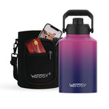 WATERSY 64/87/128oz Large Capacity Insulated Water Bottle Stainless Steel Thermal with Lift Hands Outdoor Camping Vacuum Flask