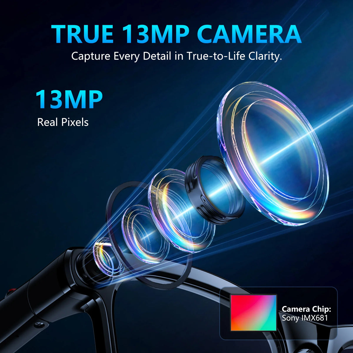 KAIGERR 300mAh Smart Glasses 4K 1300W Pixels Camera Video Recording AI Photo Recognition Bluetooth Call Voice Translation Men Women Sunglasses Smart Devices