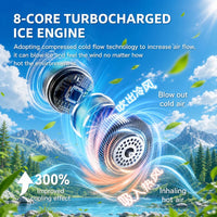 Neck Fan, Lightweight Wearable Fan, Low Noise 5 Speed Hands Free Fan, Hanging Headphone Design Sports Fan for Indoor & Outdoor