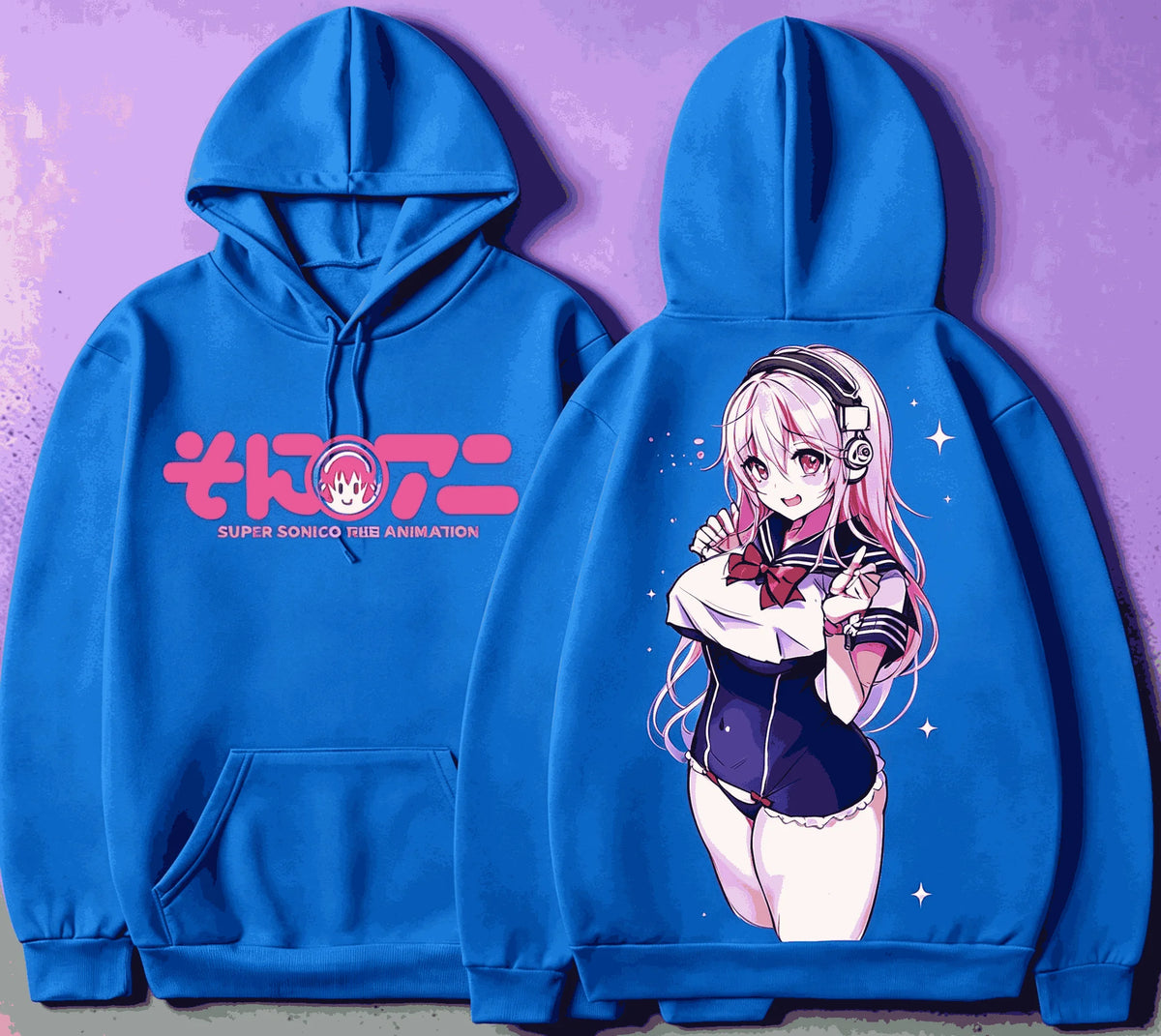 Super Sonico Neutral Men's and Women's Fashion Hip Hop Oversized Unisex hoodies sweatshirt Sports Graphic Comfortable Couples
