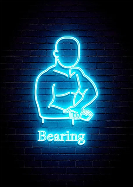 Modern Fitness Body Motivation Neon Design Canvas Posters GYM Body Pop Wall Art Simply Fitness Power Print Art GYM Decor Mural