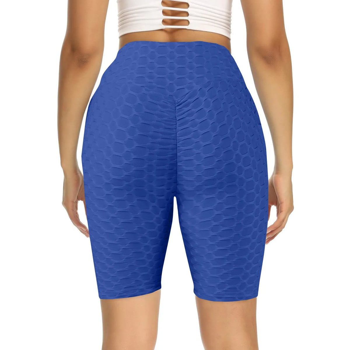 Women's Sexy Capris Yoga shorts Fitness ,Buttocks, Bubble Sports Leggings With Pockets leggings Peach Hip-lifting Sports Pants