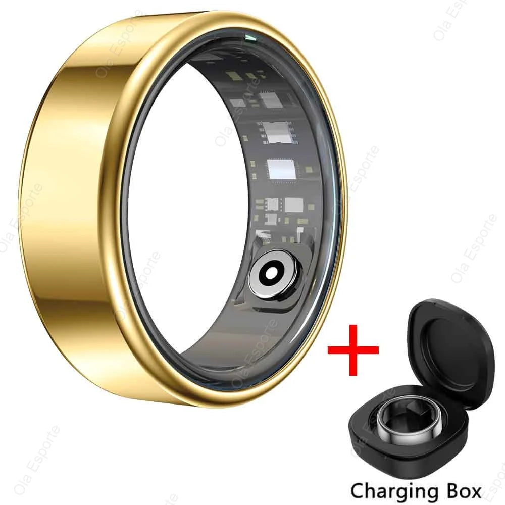 2026 new smart ring blood pressure，oxygen monitor，long battery life，5ATM waterproof，GPS tracking smartring for men and women