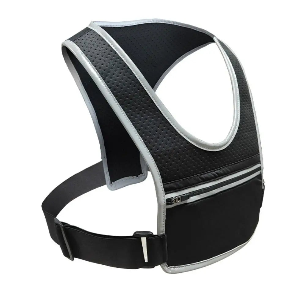 Jogging Hiking Running Chest Bags Zipper Pocket Adjustable Strap Reflective Running Vest Key Pocket Phone Holder