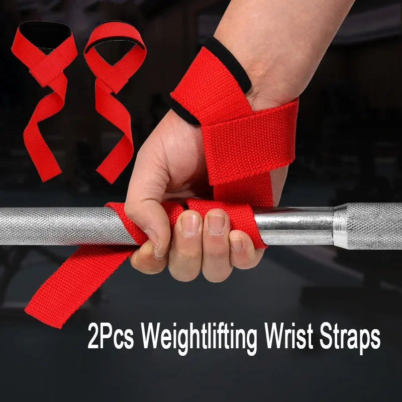 Weightlifting Straps 1 Pair Lifting Wrist Anti-Slip Gym Strength Training Strap Deadlifts Crossfit Hand Grips Wrist Support