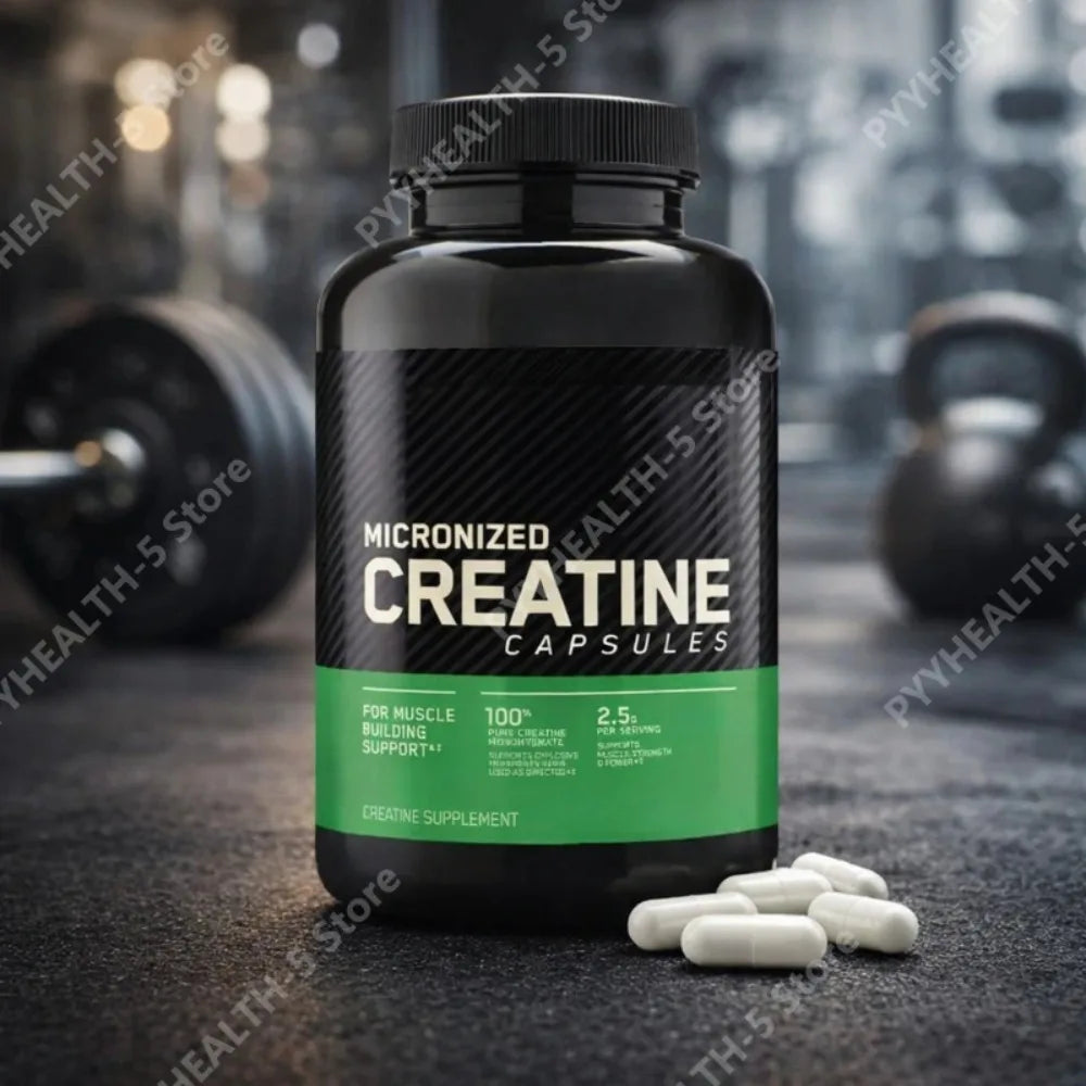 Creatine 2.5g Capsules for Adults - Supports Lean Muscle, Fitness & Recovery, Non-GMO, Gluten-Free, Vegan-Friendly, 60 Capsules