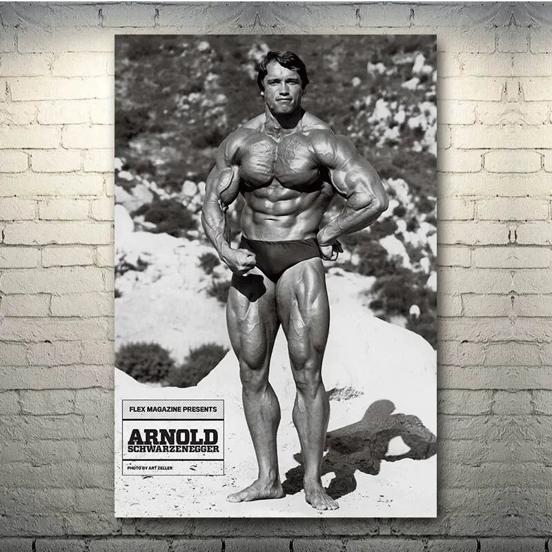 Arnold Schwarzenegger Bodybuilding Motivational Quote Canvas Painting Poster for Home Decor living room wall art for bed room