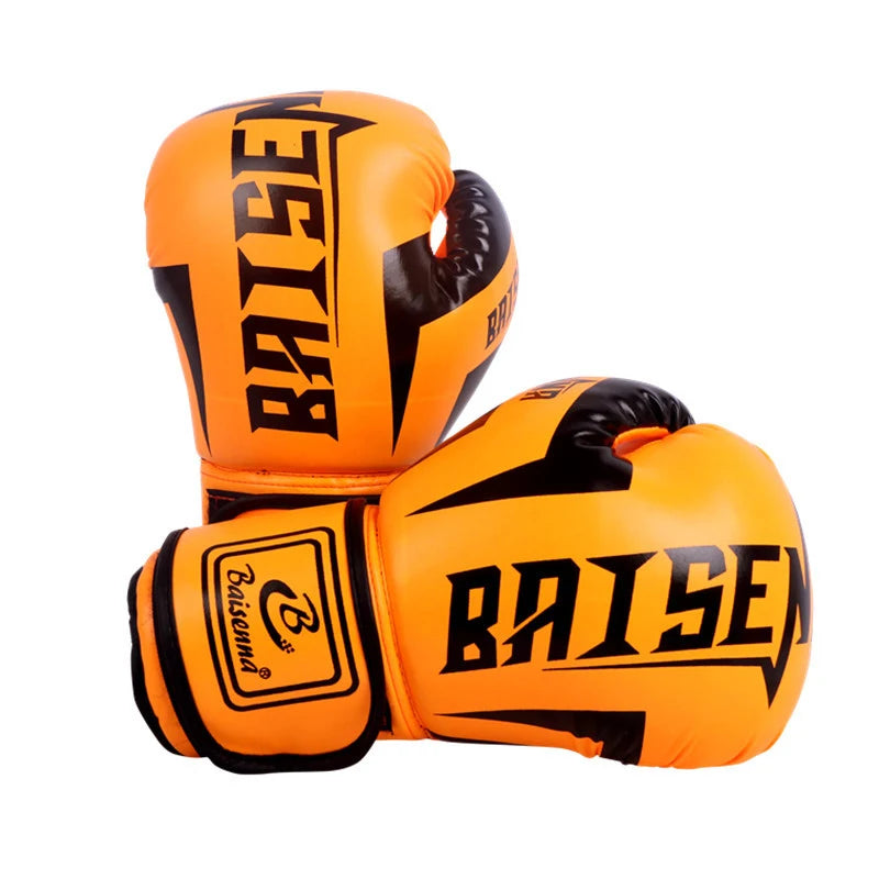 1 Paie Of 6 Oz 10 Oz Boxing Gloves Wear-resistant PU Leather Training Gloves Good Toughness Humanized Design Punching Gloves