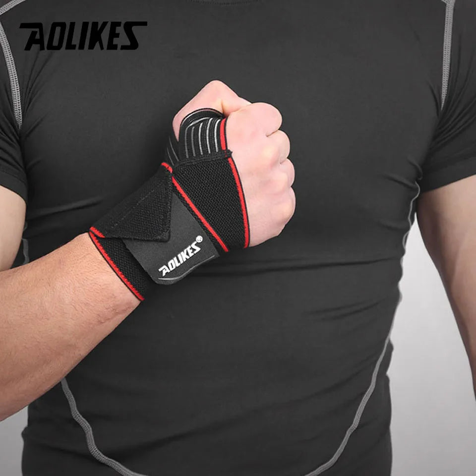 AOLIKES 1 Pair Wrist Brace with Thumb Support Wrist Compression Straps for Workouts, Gymnastics, Weightlifting, Men, Women