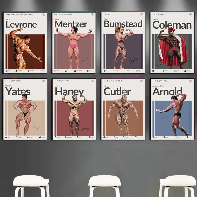 Motivation Bodybuilder Poster Bumstead Coleman Mr Olympia Art Prints Gym Canvas Painting Wall Art Picture Home Living Room Decor