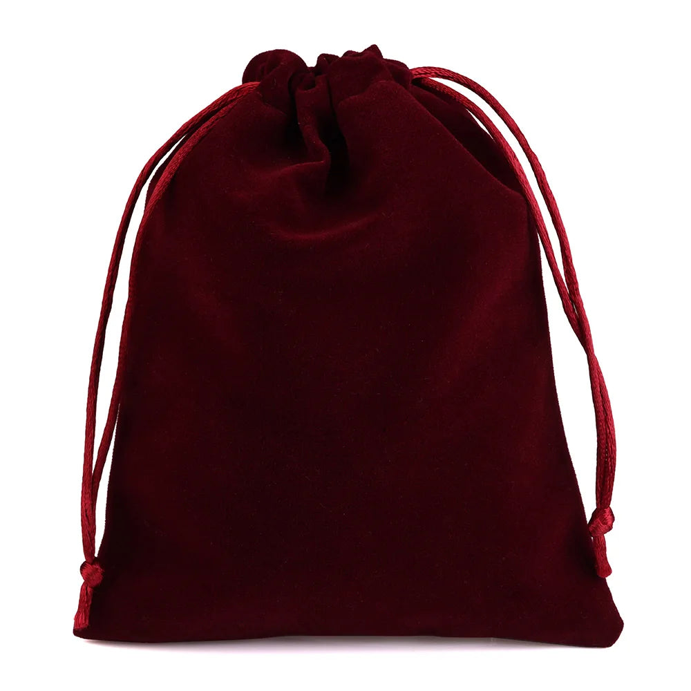 25pcs/lot Small Velvet Jewelry Bag Short Plush Multi-color For Jewelry Packing Wedding Portable Drawstring Pouch Jewelry Bag