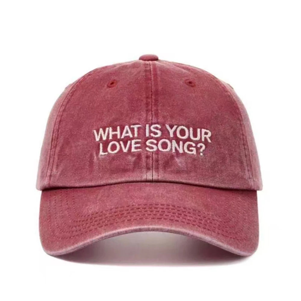 Kim Tae Hyung 'What Is Your Love Song' Concert Letter Kpop V Hat Embroidered Printed Baseball Cap Fashion Streetwear Accessory