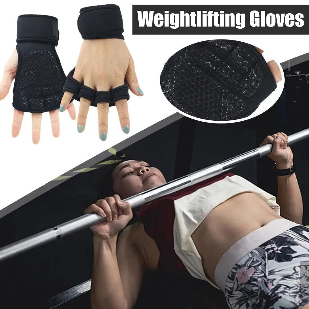 Half Finger Weight Training Gloves Men Women Fitness Wrist Palm Protector Gloves Training Dumbbells Anti-Callus Anti Slip Gloves
