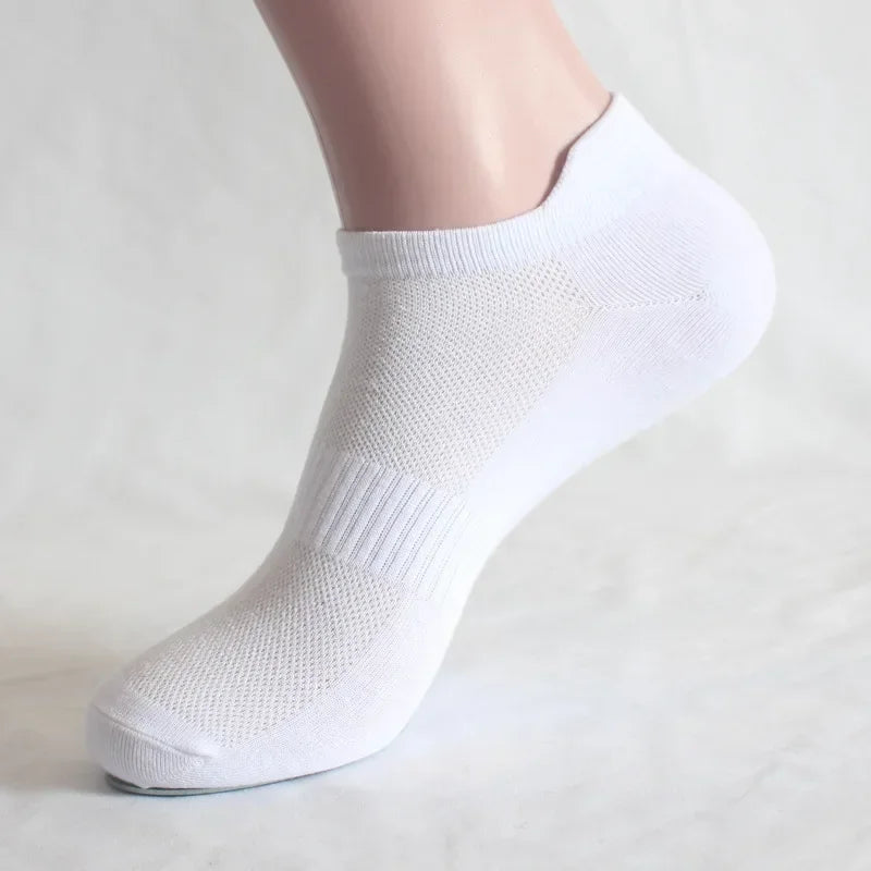 1-10 Pair Ankle Socks Womens and Mens Couple Student Cotton Ear New Plus Size Mesh Athletic Sports Running Solid Color Boat Sock