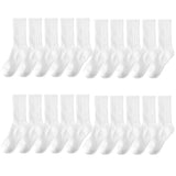 10/20/30Pairs Pure Cotton Men's High Socks Classic Black White Breathable Sweat-Absorbent Warm Elastic Sports Socks