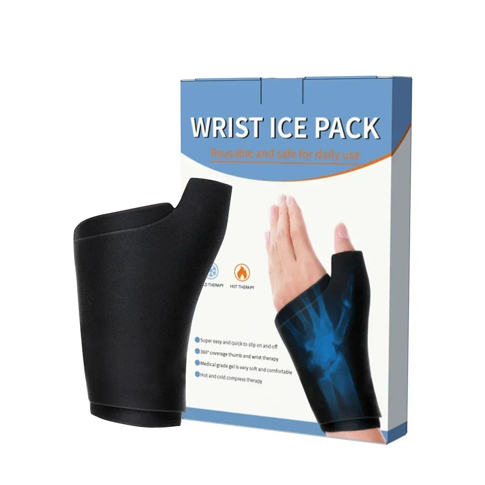 Wrist Solid Gel Ice Pack Hot Cold Hand Thumb Compression Sleeve Wrap for Carpel Tunnel Arthritis Sports Injuries Pain Relief