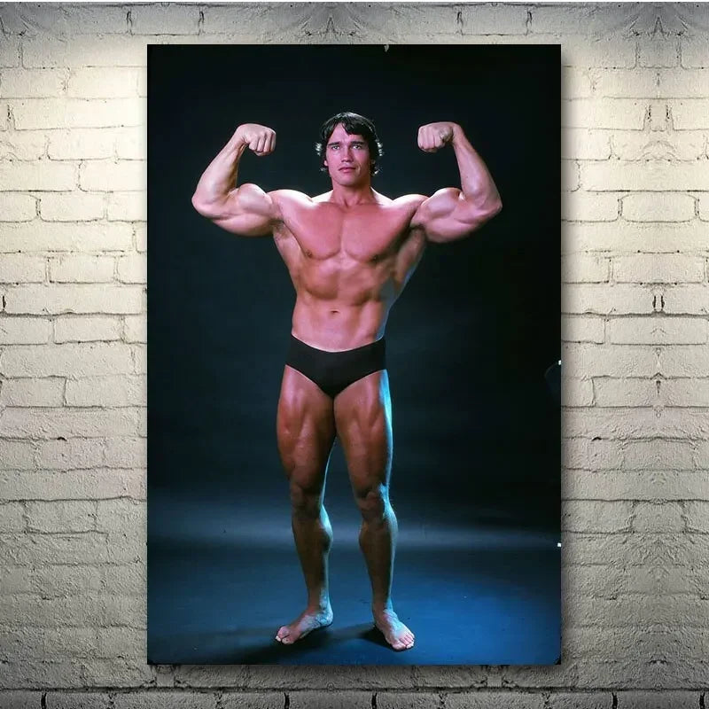 Arnold Schwarzenegger Bodybuilding Motivational Quote Canvas Painting Poster for Home Decor living room wall art for bed room