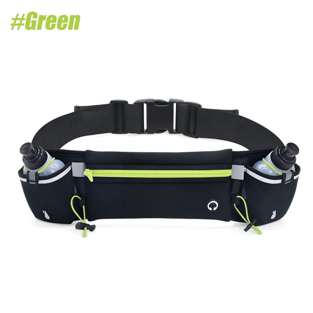 1PCS Multipurpose Running Belt with Integrated Water Bottles, Bottle Holder, Running Pouch Belt for Hiking, Climbing