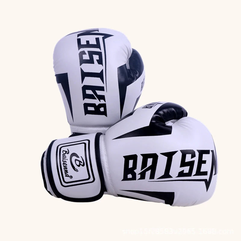 1 Paie Of 6 Oz 10 Oz Boxing Gloves Wear-resistant PU Leather Training Gloves Good Toughness Humanized Design Punching Gloves