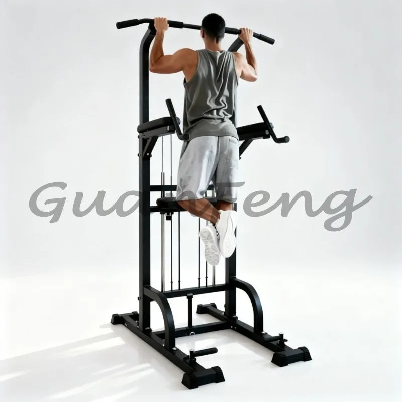 450LBS Power Tower Pull‑Up Dip Station, Stable Pull‑Up Bar, Home Gym Multifunctional Equipment for Full‑Body Strength Training