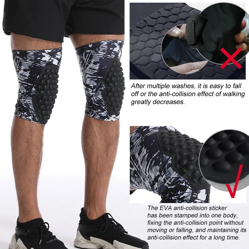 1/2Pcs Knee Brace, Protective Knee Pads Basketball Volleyball Football Crashproof Antislip for Youth Adults
