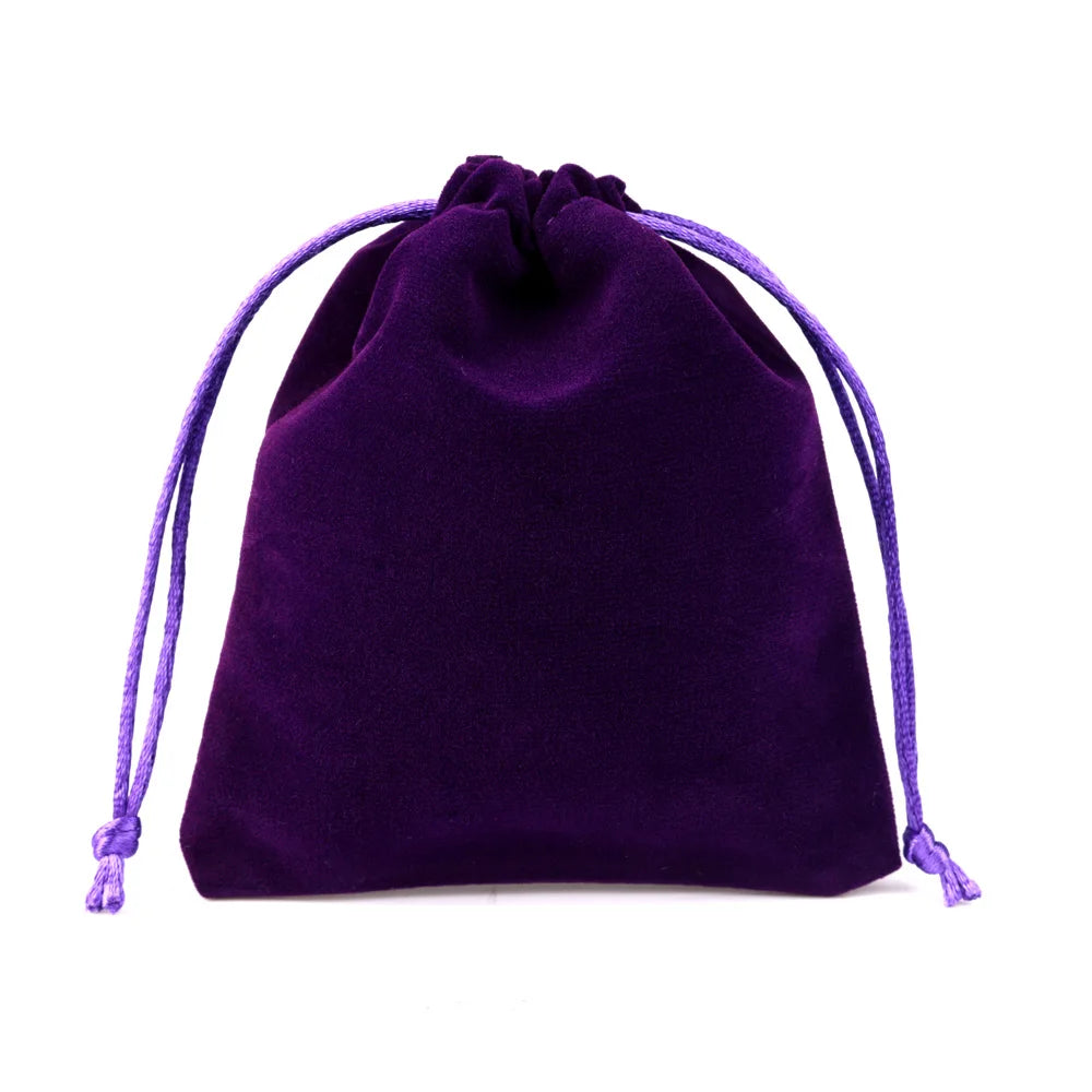 25pcs/lot Small Velvet Jewelry Bag Short Plush Multi-color For Jewelry Packing Wedding Portable Drawstring Pouch Jewelry Bag
