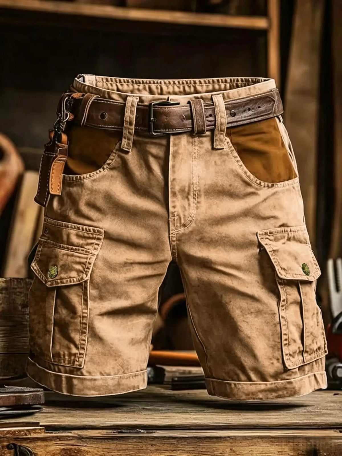 100% cotton Men's Cargo Shorts Summer American Street Punk style spliced Casual Shorts Outdoor Man Multi-pocket Sports Shorts