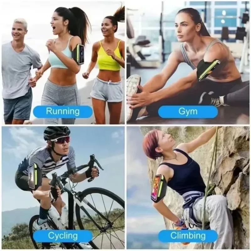 Outdoor Sports Multi-functional Arm Bag With Double Zipper Head Phone Earphone Storage Bags For Smartphones Running Accessories
