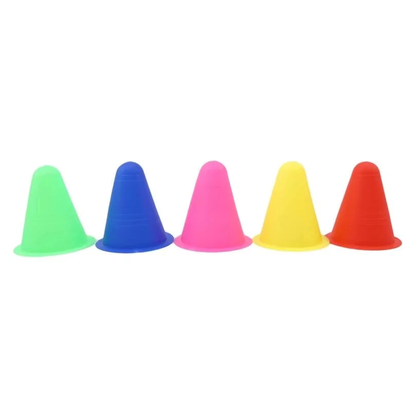 10 Pieces Marking Training Road Cone Roller Skating Pile Durable Skates Roadblock Portable Football Training Obstacle Props