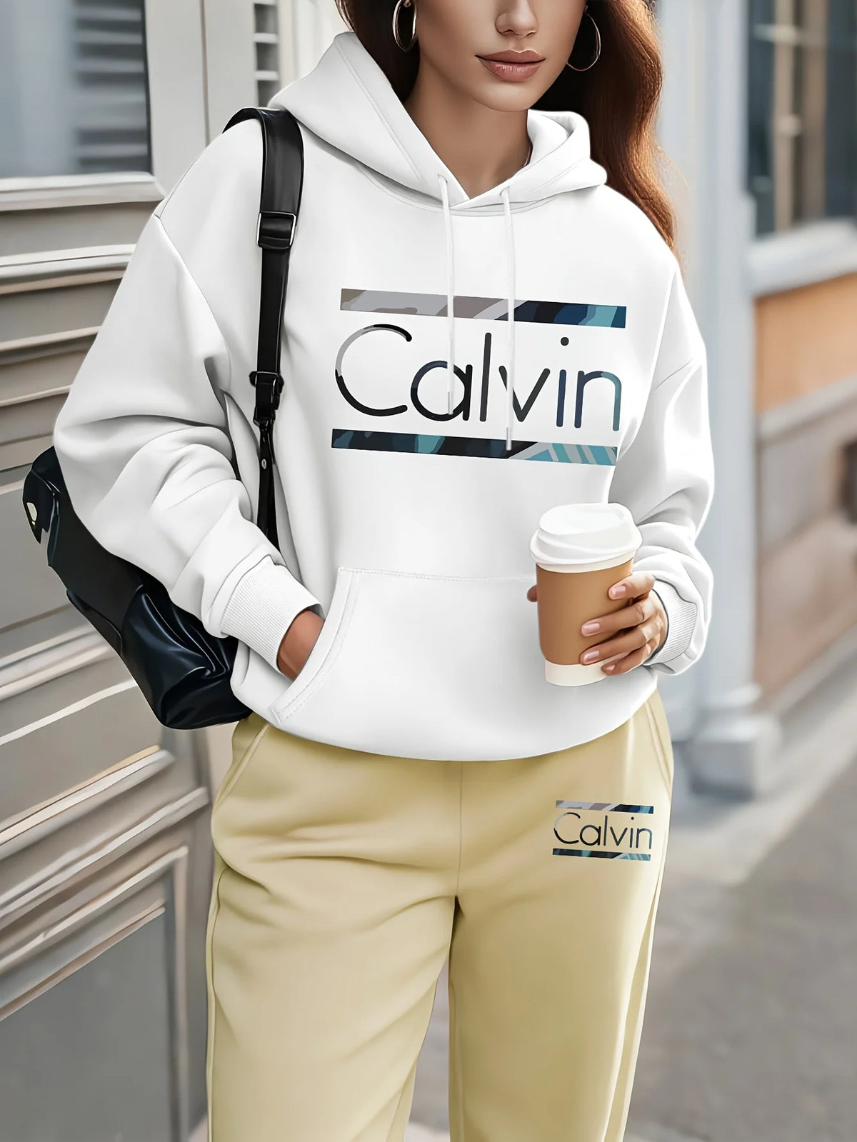 Letter Printed Women's Tracksuit Quality Two Piece Set for Women Fashion Jogging Sweatshirt Suit Drawstring Sports Daily Hooded