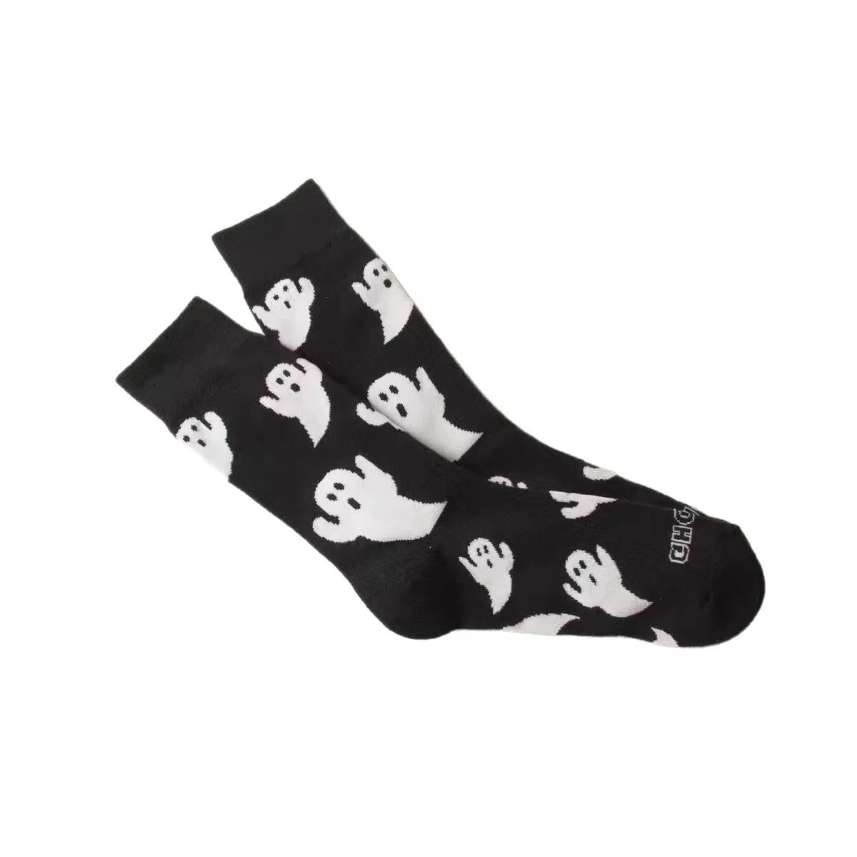 Halloween Harajuku Characteristic Couple Socks Funny Cosplay Outdoor Trend Couple Sock Ghost Print Men/Women's Middle Tube Socks