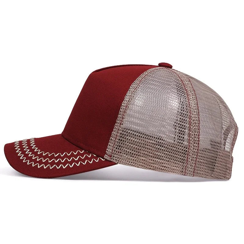 Unisex Lightweight Solid Color Baseball Cap Breathable Net Summer Shade Outdoor Hat for Men And Women Simple Basic Style