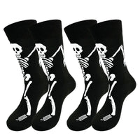 1 Pair Halloween Skeleton Ghost Claw Cartoon Print Casual Socks for Men and Women Mid-Calf Socks Autumn Winter Socks for Girls