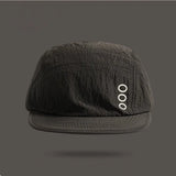 Korean 5‑Panel Letter Printed Baseball Cap, Quick‑Dry Plain Hat for Men Women Outdoor Running Casual Fashion Headwear
