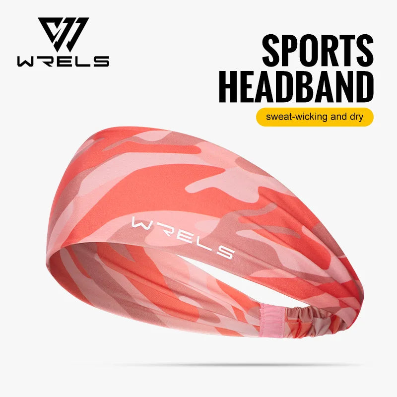 WRELS 1/2/3Pcs Sweatband Sports Headband for Men Women Moisture Wicking Workout Headband Sweat Band Non Slip Elastic Hairband