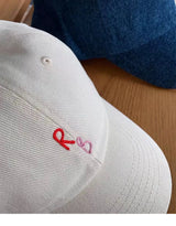INS Monogram Cotton British Outdoor Sport Baseball Cap for Men Women Hand-Dyed Soft Fabric Dad Hand-Embroidered Letters Hats