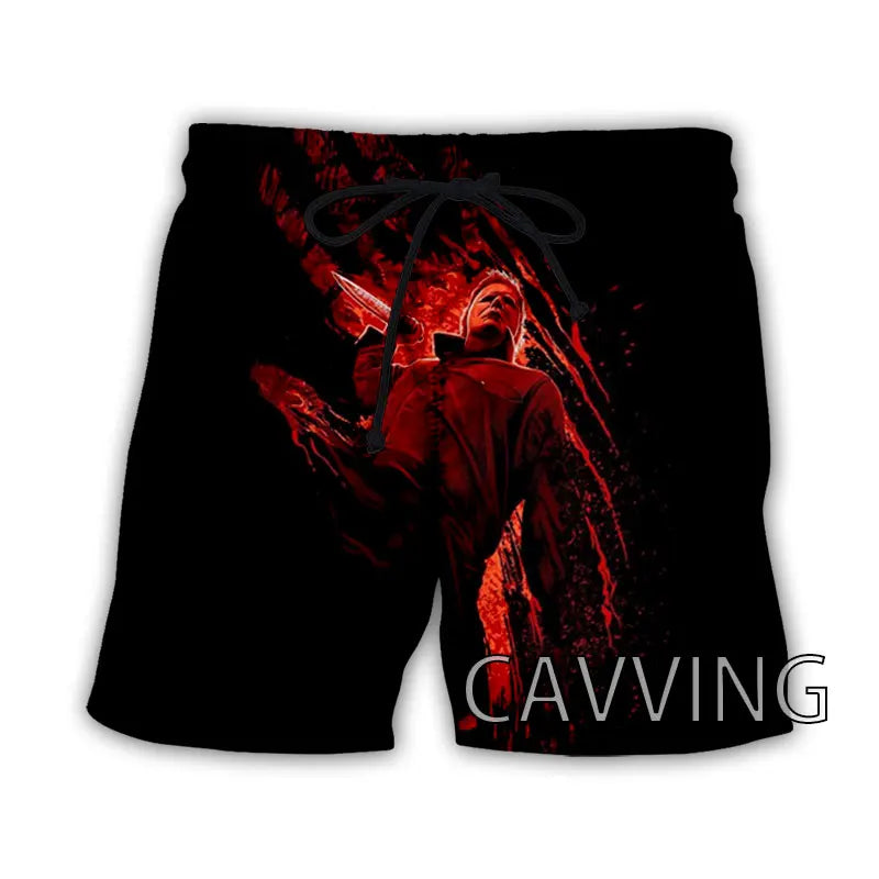 New Fashion Women/Men's 3D Print  Halloween Michael Myers  Summer Beach Shorts  Streetwear Men Quick Dry Vacation Casual Shorts