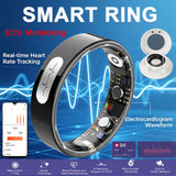 2026 New ECG Smart Ring With Charge Case, Blood Pressure,Heart Rate,Sleep Monitor,5ATM+IP68 Waterproof Multiple Sport Modes Ring