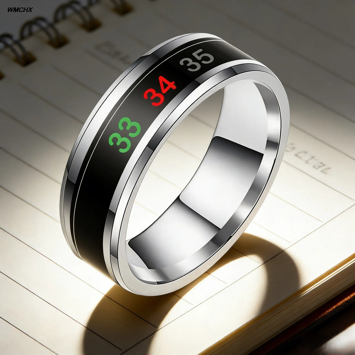Smart Stainless Steel Multifunctional Ring for Couple Mood Feeling Intelligent Temperature Sensitive Rings Waterproof Jewelry