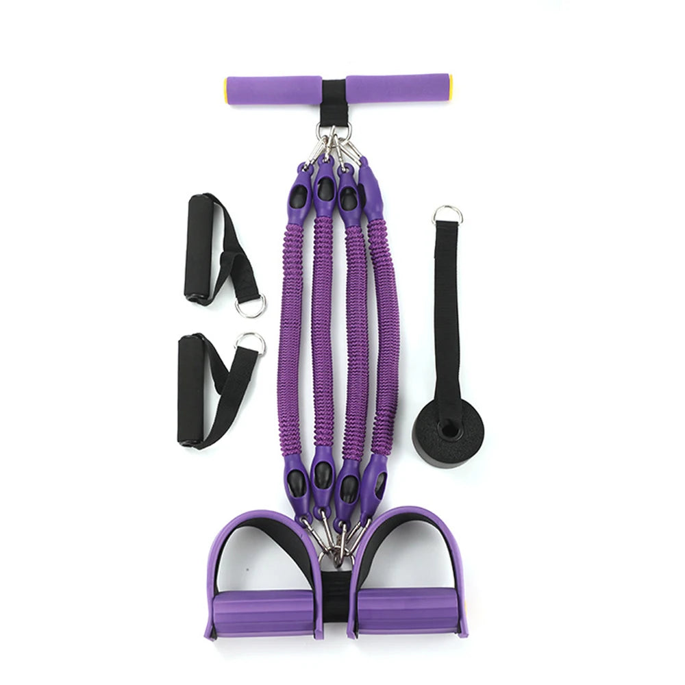 50-100LBS Pedal Tension Rope Men Abdominal Strengthen Elastic Band Tension Rope Expand Chest Strength Exercise Fitness Equipment