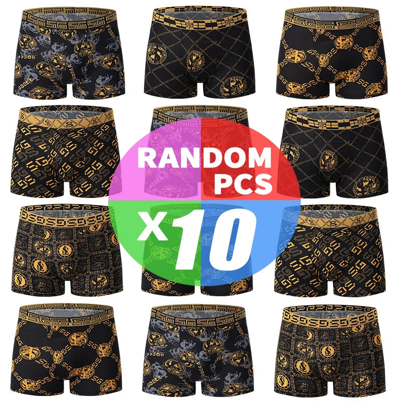 5/10 Piece Set Of Four Season Men's Casual Sports Underwear Comfortable Plus Size For Teenagers Cycling And Running Base Shorts