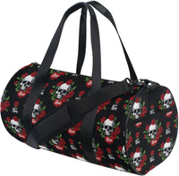 Sports Duffel Bags Gothic Skull Butterfly Athletic Gym Bag Overnight Workout Travel Tote Luggage for Men Women Yoga