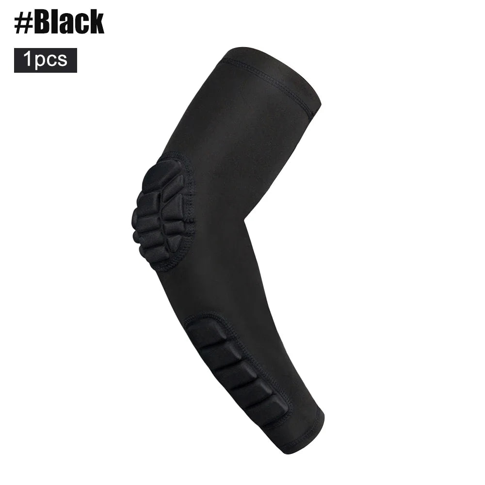 1Pcs Elbow Pads Compression Shooter Sleeves Men Women Arm Sleeve with Pad for Basketball Football Volleyball Cycling Running