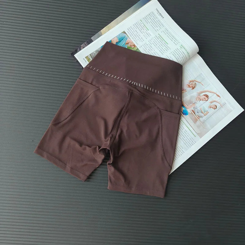 New High Waist Bike Shorts for Women, Tummy Control & Butt Lifting 4-Inch Workout Shorts with Liner, Quick Dry Yoga Gym Fitness